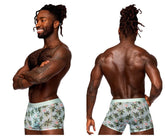 Short sans coutures imprimé transparent Male Power SMS-011 couleur flamant rose